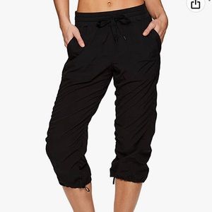 RBX Black Women’s Capri Sport Pants (w/ drawstring & adjustable calf stings)